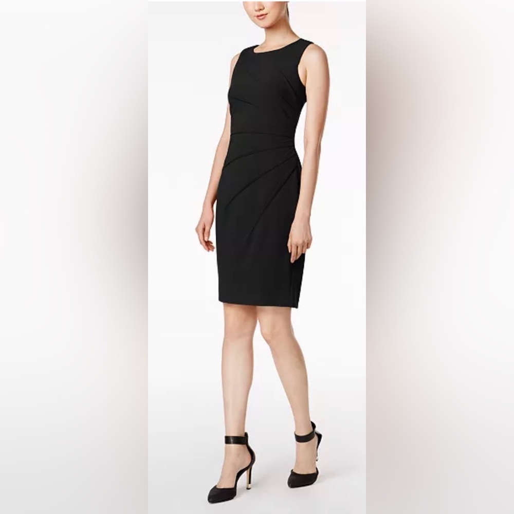 Calvin Klein Black Sleeveless Career wear Cocktail Sheath Dress